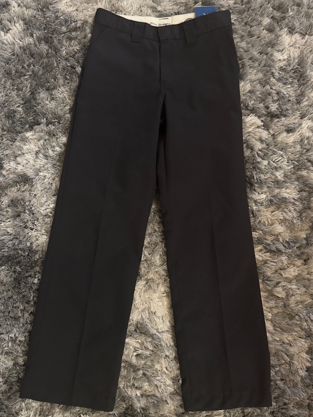 Dickies Boys Black Pants Slim Straight Size 12